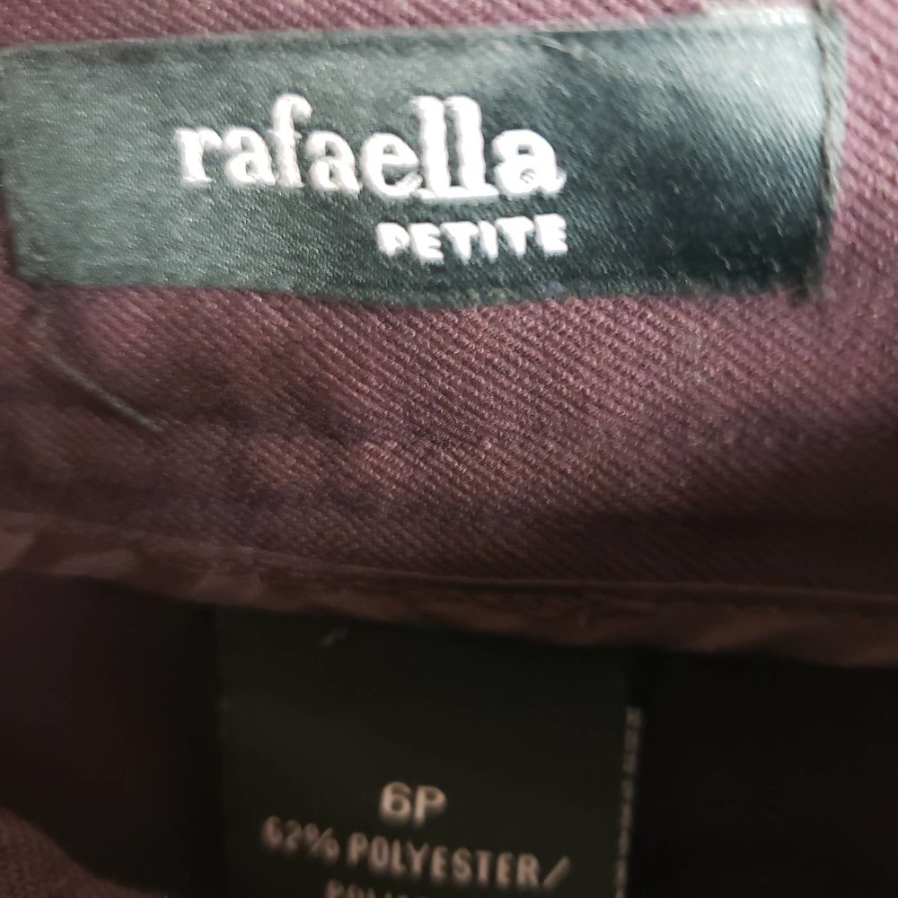 Rafaella Casual Pants Womens Size 6P Cropped Flat Stretch Purple - Picture 8 of 8